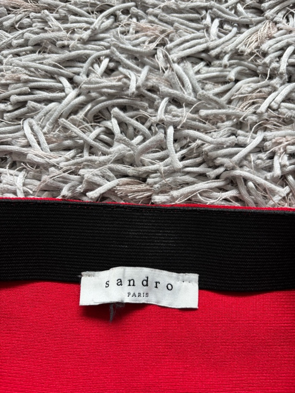 Sandro Skirt Red Women's Zip Sz 3 Authentic❤️ - Picture 8 of 11